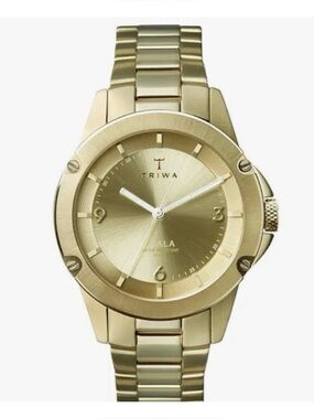 NWOT** Anthropologie TRIWA Skala Unisex Watch In. Champagne Gold **Needs Battery